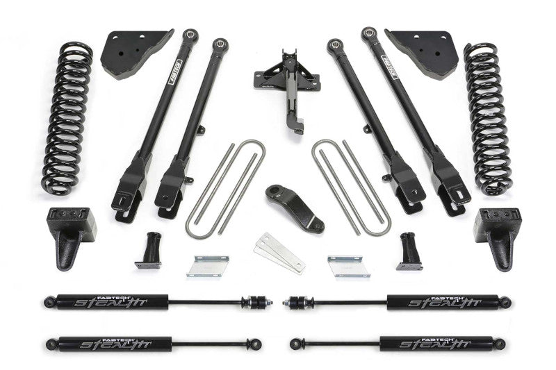 FabTech K2417M 6in 4 Link Lift Kit w/ Stealth Shocks | 2023-2024 F250/F350 4WD