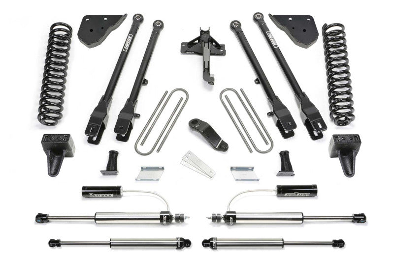 FabTech K2418DL 6in 4 Link Lift Kit w/ Front Dirt Logic 2.25 Resi Shocks & Rear Dirt Logic 2.25 Shocks | 2023-2024 F250/F350 4WD