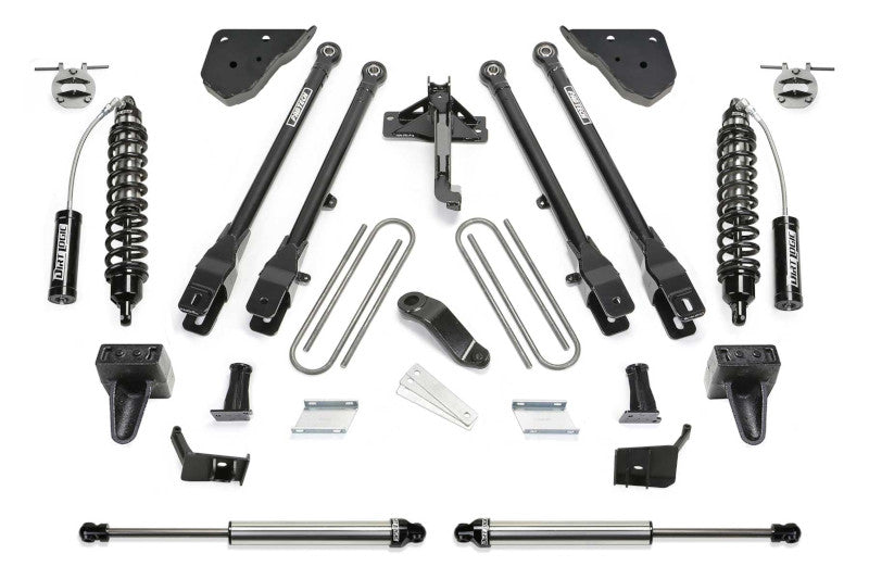 FabTech K2419DL 6in 4 Link Lift Kit w/ Front Dirt Logic 2.5 Resi Coilovers & Rear Dirt Logic 2.25 Shocks | 2023-2024 F250/F350 4WD