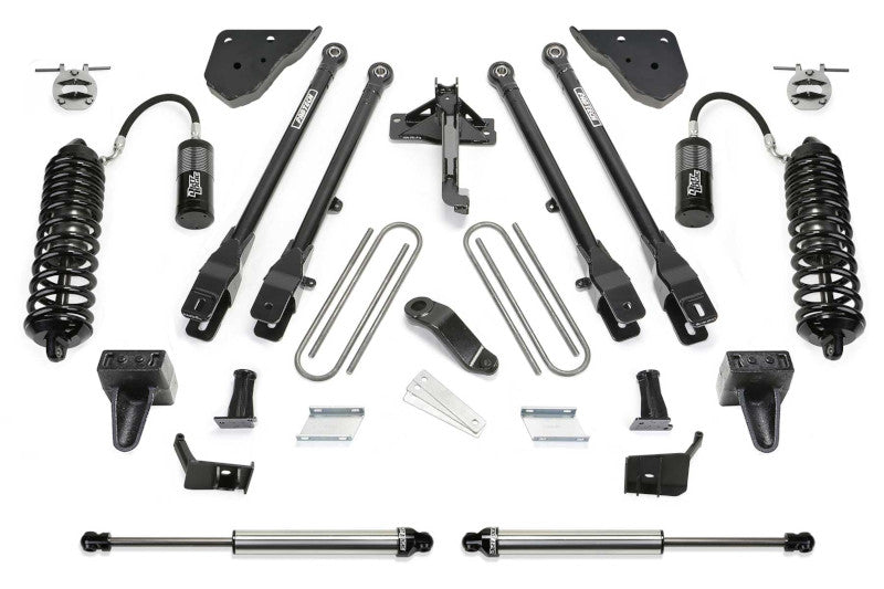 FabTech K2420DL 6in 4 Link Lift Kit w/ Front Dirt Logic 4.0 Resi Coilovers & Rear Dirt Logic 2.25 Shocks | 2023-2024 F250/F350 4WD