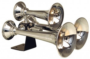 Kleinn 500 Chrome Triple Train Horn Kit w/ ABS Trumpets | Universal