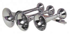 Kleinn 630 Large Triple Train Horn w/ Detachable Chrome Plated Copper Trumpets | Universal