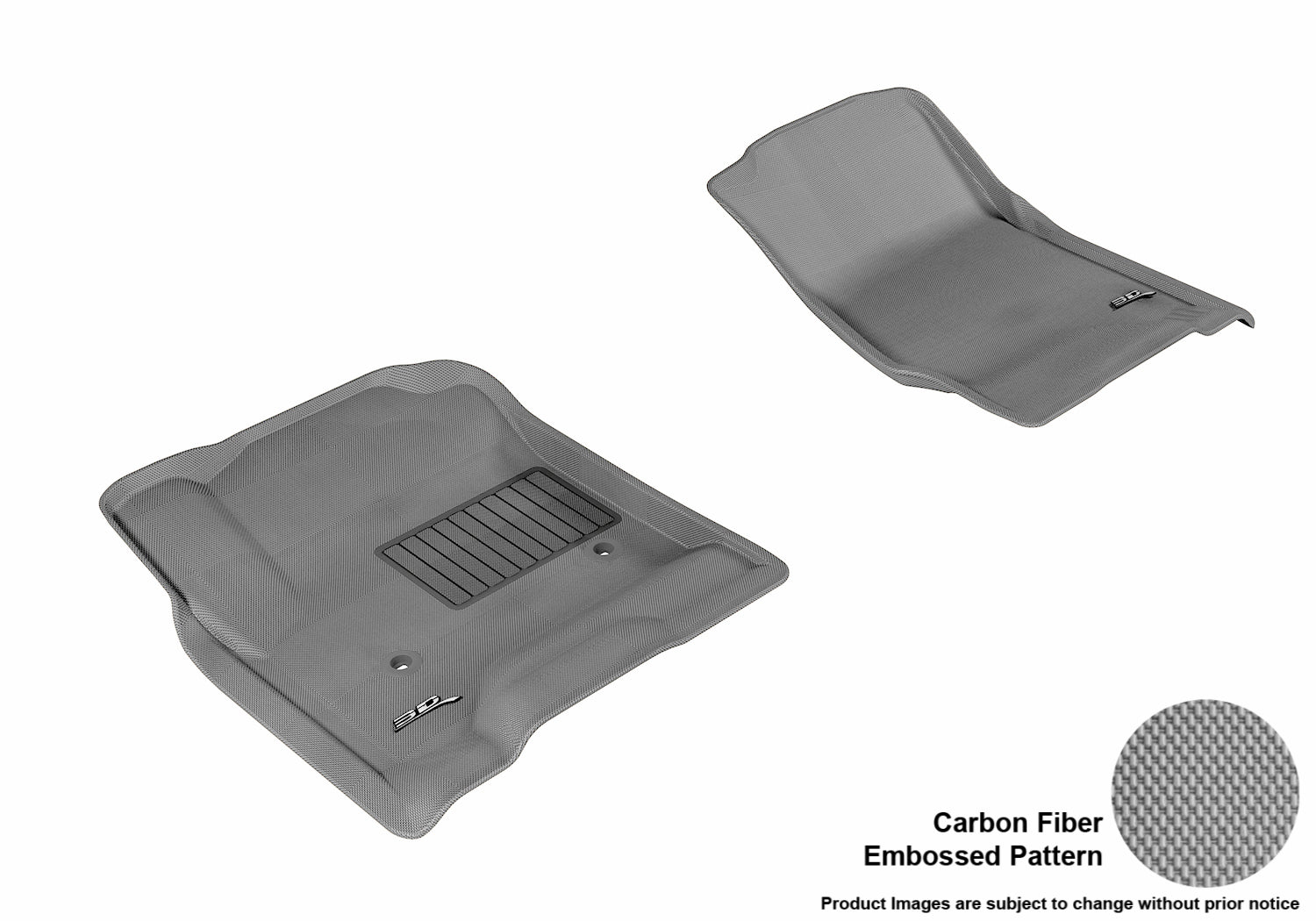 3DM L1CH03911501 Kagu Gray Front Floor Mats | 2014-2017 Silverado/Sierra 1500/2500HD/3500HD