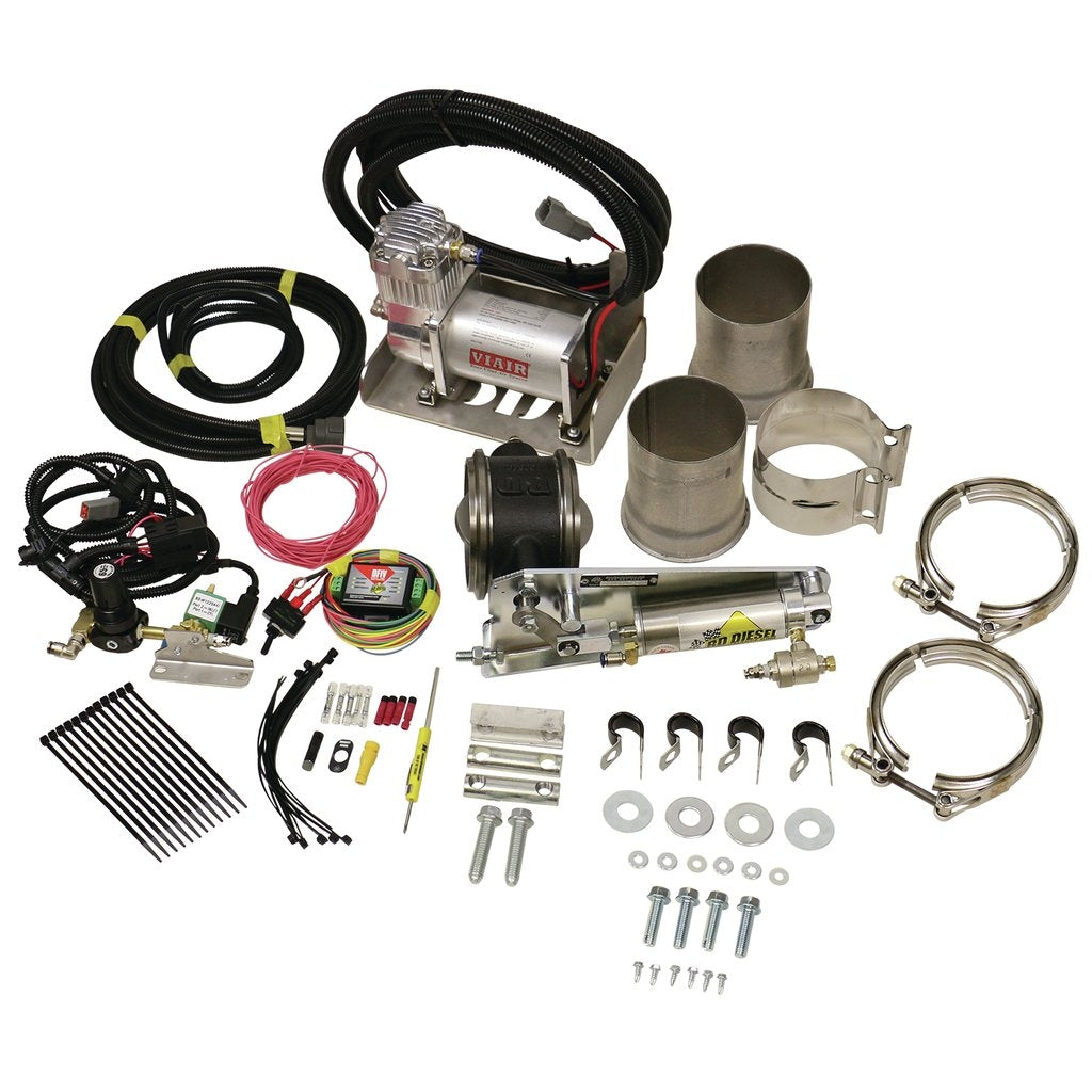 BD Diesel 1028140 4in Exhaust Brake w/ Compressor Kit | Universal