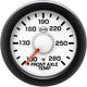 Isspro R14522 EV2 2-1/16in 100-280F Front Axle Temperature Gauge - White Face Black Bezel | Universal