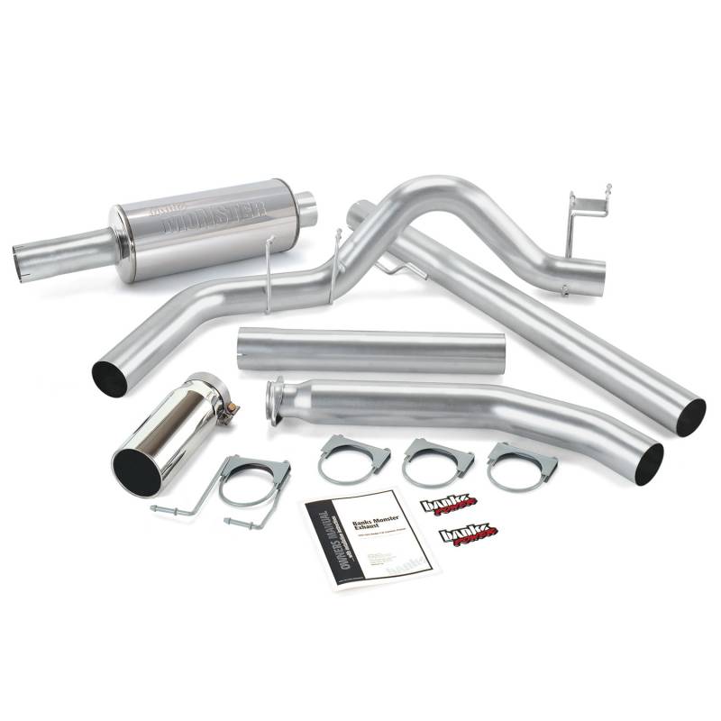 Banks 48635 Monster Single Exhaust w/ Chrome Tip | 1998-2002 Ram 5.9L Cummins