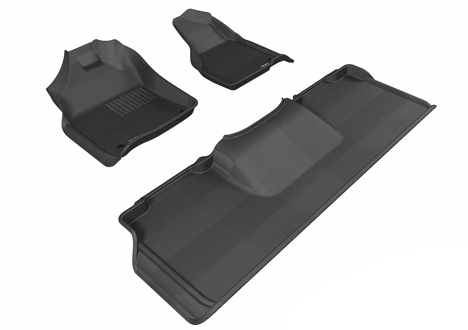 3DM L1DG02101509 Kagu Black Floor Mats | 2012-2015 Dodge Ram 1500/2500/3500