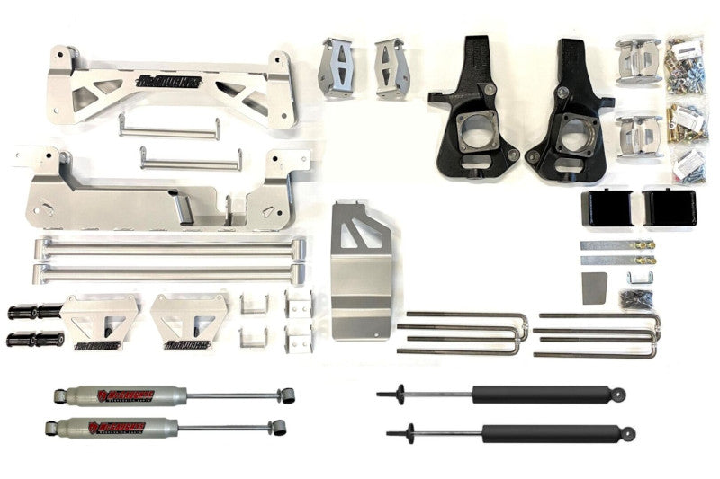 McGaughys 52001 7-9in Lift Kit - Silver | 2002-2010 Silverado/Sierra 3500HD 2WD Diesel