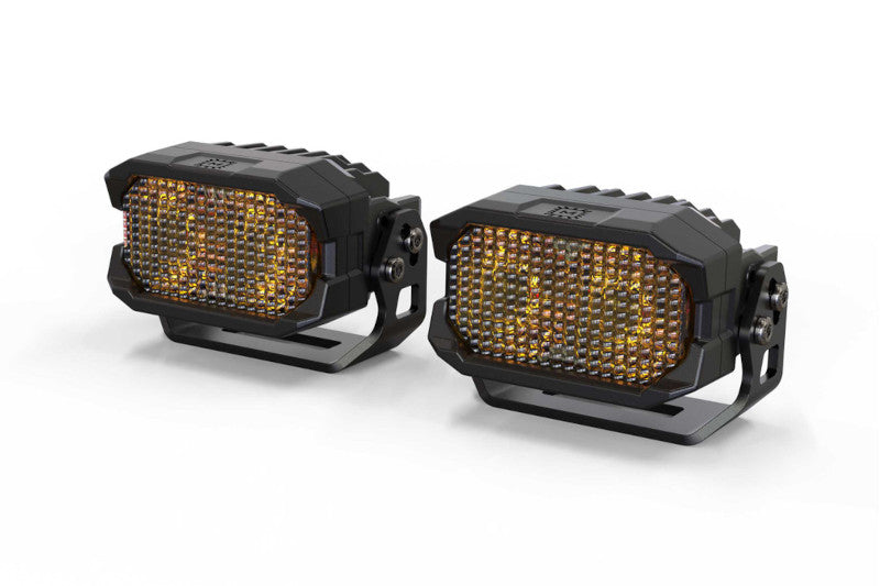 Morimoto BAF111 HXB Flood Beam 2Banger LED Pods - Yellow Pair | Universal