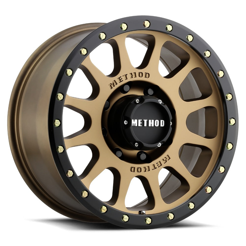 Method MR30521088918N 305 NV Series 20X10in Method Bronze w/ Matte Black Lip -18mm Offset Wheel | 2011-2024 Silverado/Sierra 2500HD/3500HD