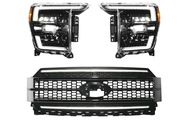 OLM E.16205.1 Infinite Series Headlight & DRL Grille Combo | 2021-2023 F150