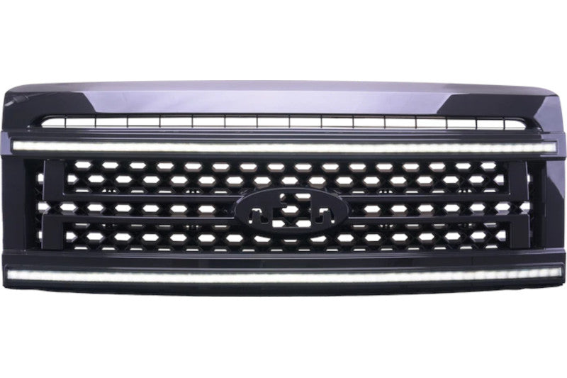 OLM E.16022.1 Essential Series Grille - Black w/ White DRL | 2009-2014 F150