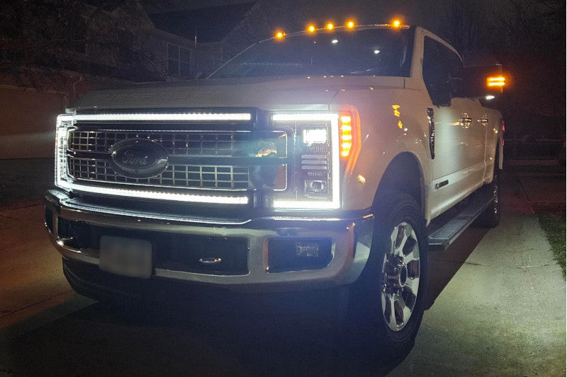 OLM E.16026.1 Infinite Series LED Grille - Chrome w/ White DRL | 2017-2019 F250/F350