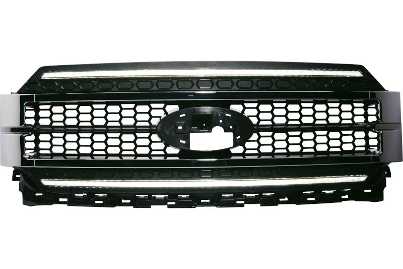 OLM E.16028.1 Infinite Series LED Grille - Black w/ White DRL | 2021-2023 F150