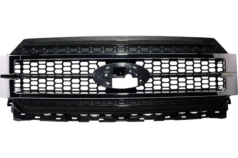 OLM E.16028.1 Infinite Series LED Grille - Black w/ White DRL | 2021-2023 F150