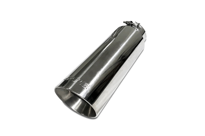 PPE 217020000 Polished 304 Stainless Steel 12.5in Exhaust Tip - 3in Inlet/4in Outlet | Universal