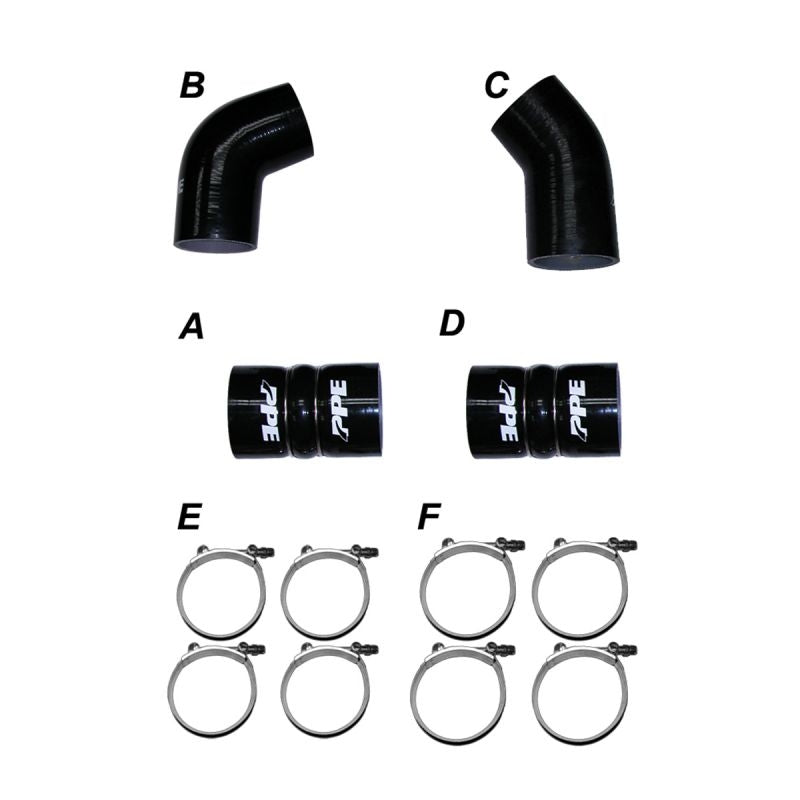 PPE 115910405 Silicone Hose & Clamp Kit | 2004.5-2005 Silverado/Sierra 2500HD/3500HD 6.6L