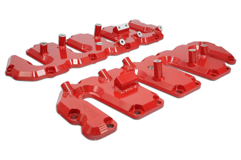 PPE 118021212 Valve Cover Kit with Pillars - Red | 2005-2010 Silverado/Sierra 2500HD/3500HD 6.6L