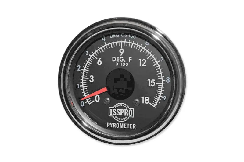 Isspro R607P Standard 2-1/16in 0-1800F Pyrometer Gauge - Black Face Chrome Bezel | Universal