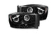 Recon 264199BKCC Smoked Projector Headlights w/ LED Halos | 2006-2009 Ram 1500/2500/3500