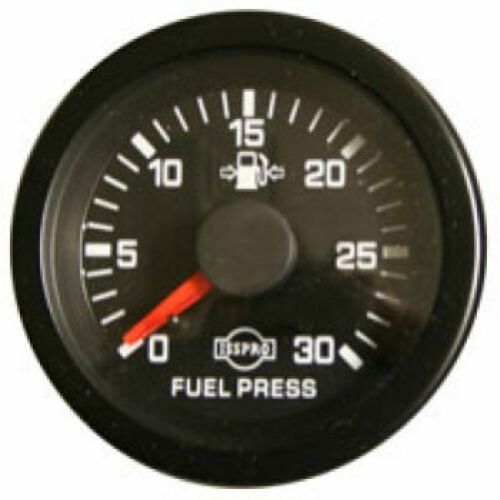 Isspro R5604 EVA 30PSI Mechanical Fuel Pressure Gauge - Black Face Black Bezel | Universal