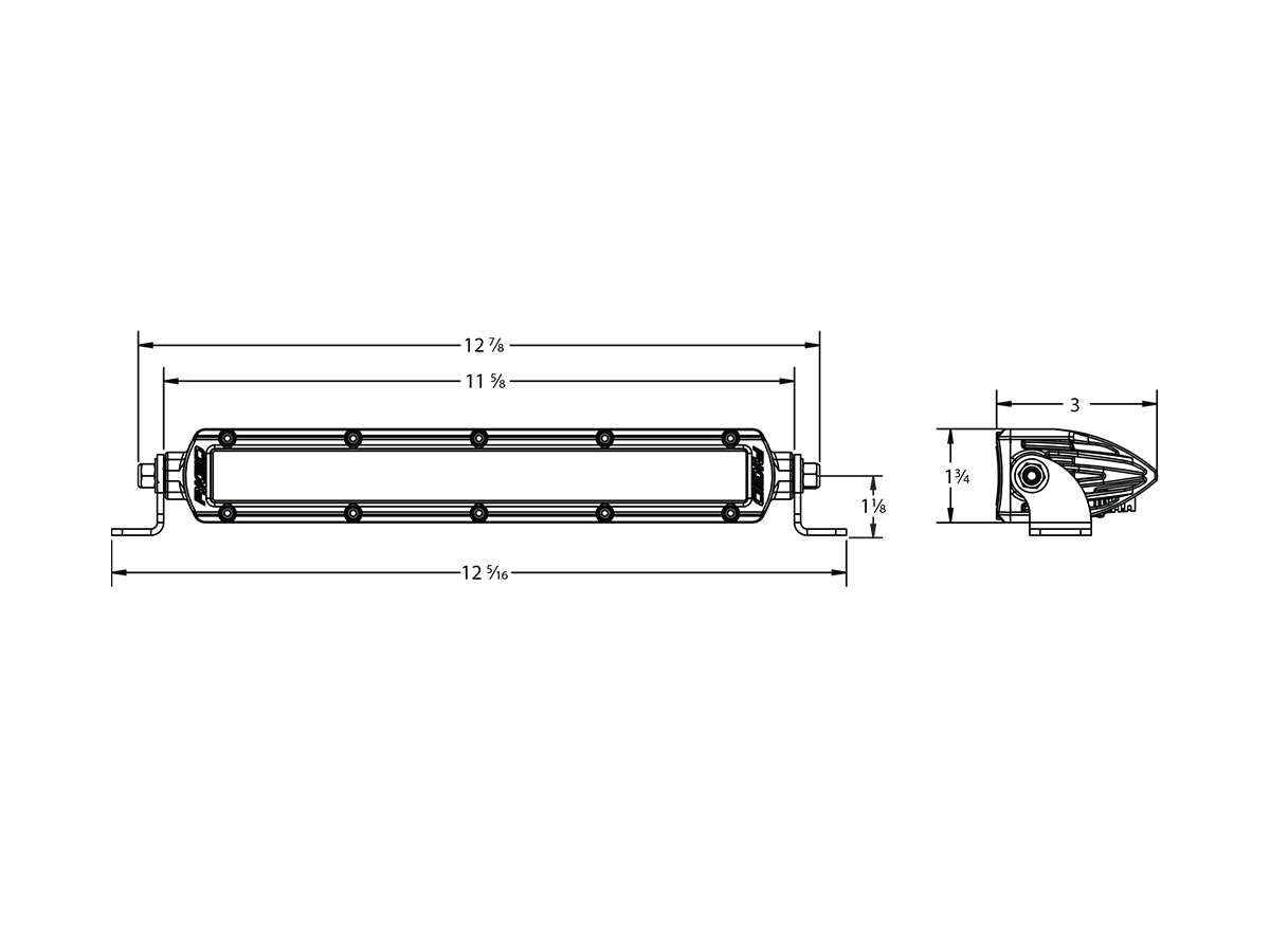 Rigid 910313 SR-Series PRO LED Light Spot/Flood Combo 10in Black Housing | Universal