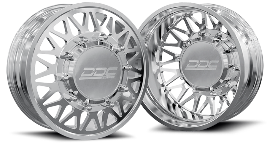 DDC Wheels 24PL-20-170 The Mesh Forged Dually 20x8.25 8x170 Polished Wheel Package | 1999-2004 F350