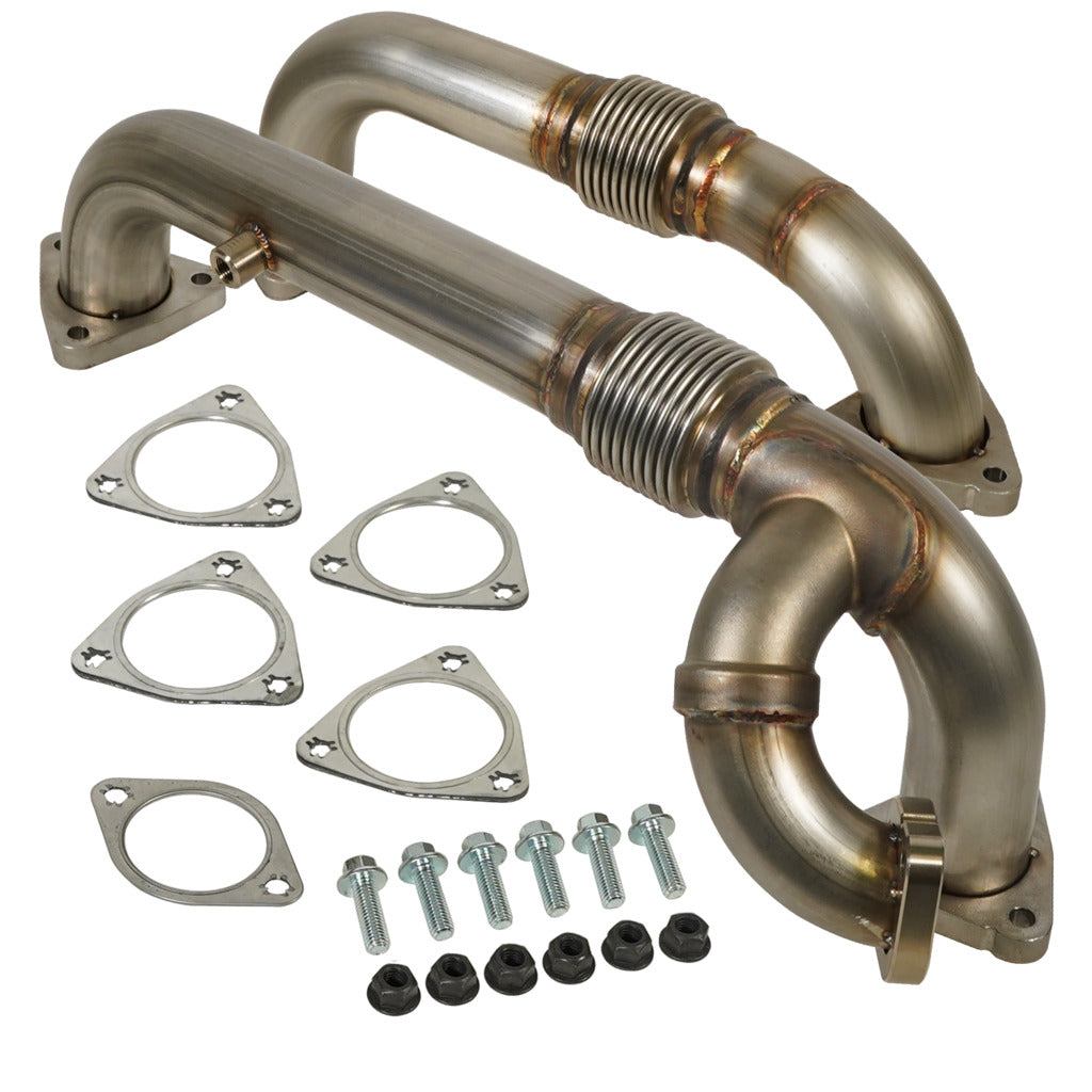 BD Diesel 1043909 Stainless 304 Up-Pipes EGR Compatible | 2008-2010 Ford 6.4L Powerstroke