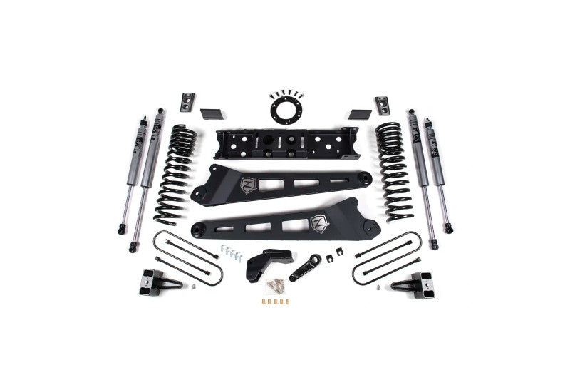 Zone Offroad D101F 4in Radius Arm Lift Kit - 3in Rear Block Kit w/o Overload | 2019-2024 Ram 3500 4WD Gas